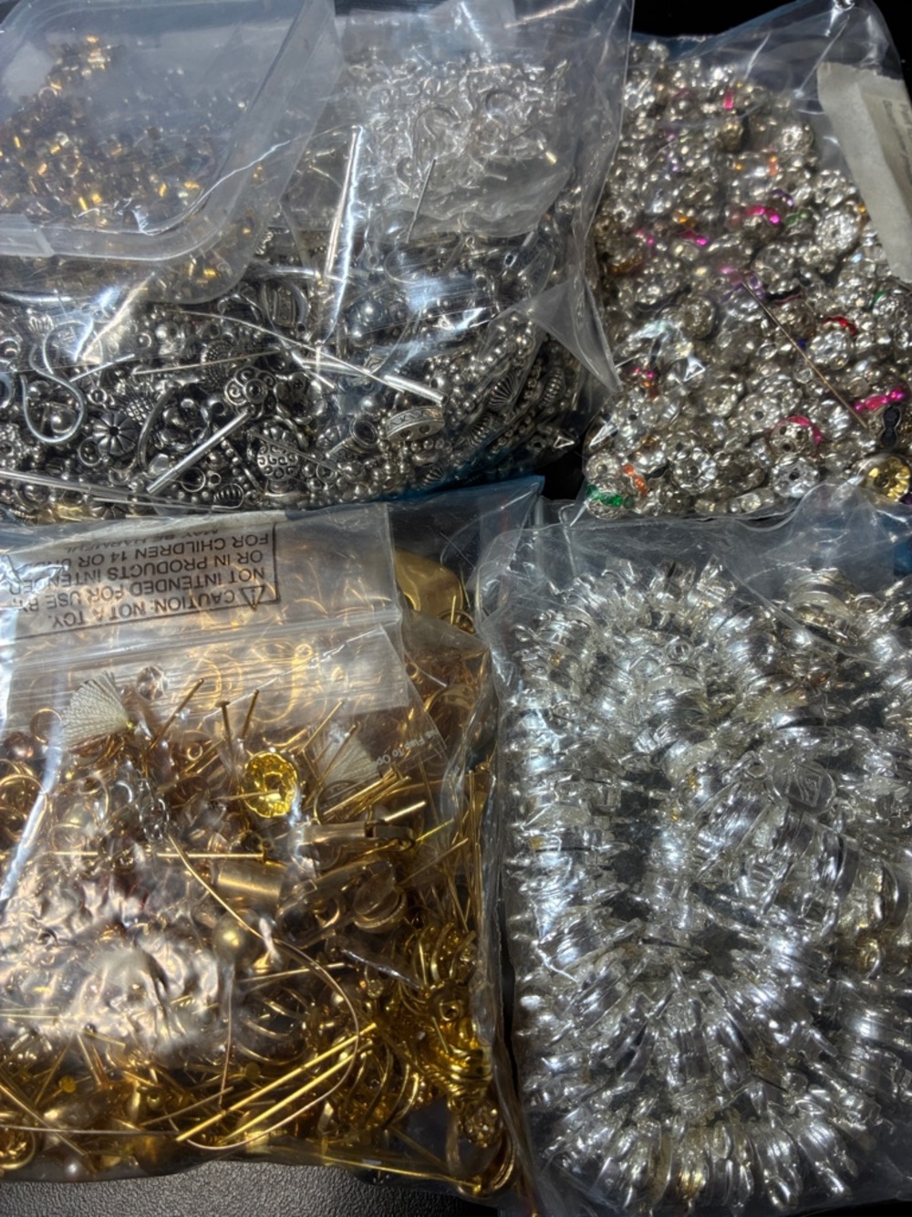 Lot of Assorted Jewelry Findings  - Mixed Metal Colors